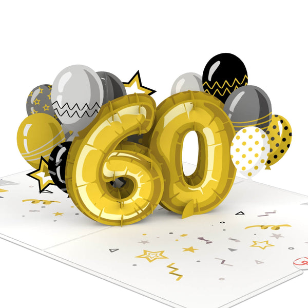 Carte pop-up du 60e anniversaire
