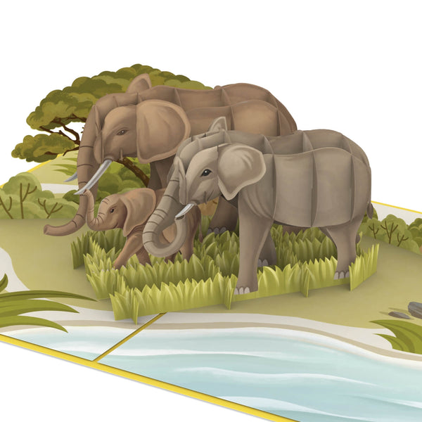 Carte pop-up d'éléphant