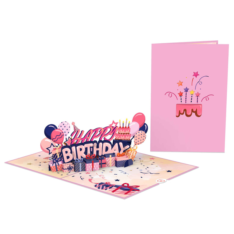 Happy Birthday (Pink) Pop-Up Karte