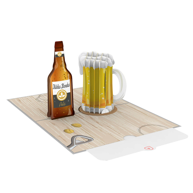 Bière carte pop-up