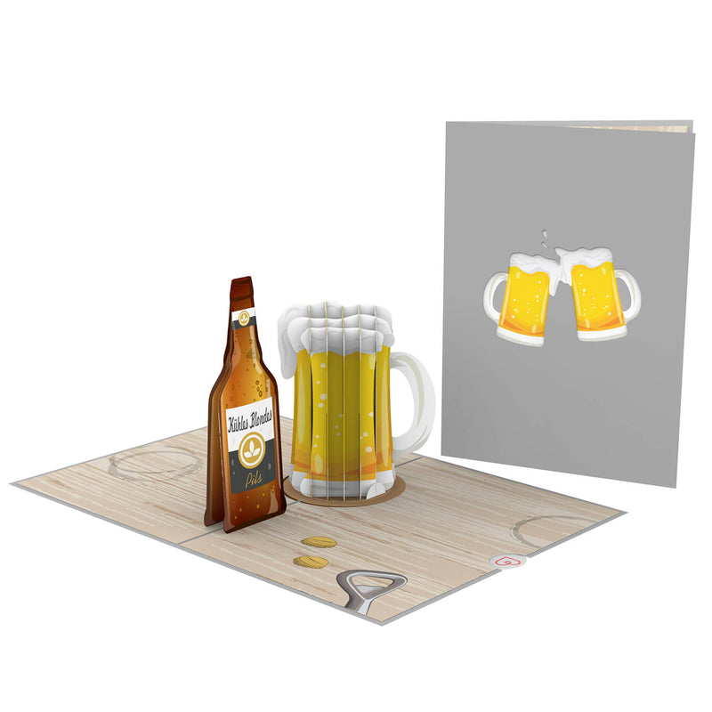 Bière carte pop-up