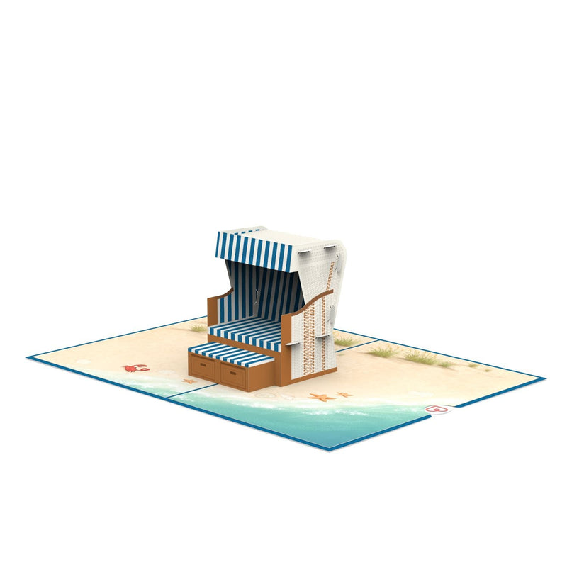 Carte pop-up de chaise de plage